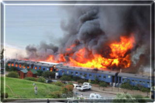 Santos Express burning