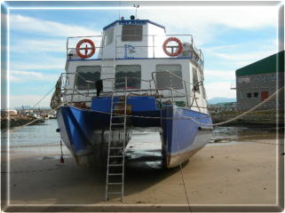 Seven Seas is parked on the beach