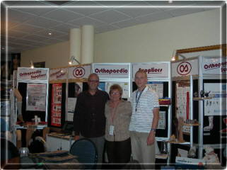 The three of us at the Orthopaedic Suppliers display stand