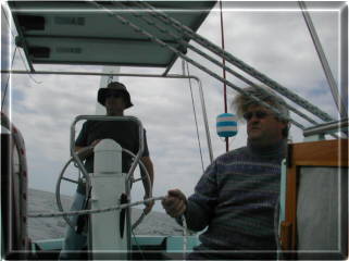 Taking Zepher out for a sail with Tertius and Jan