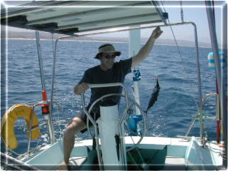 Zepher's first fish, a Bonito. 20th October 2007
