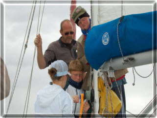 Teaching the ISAF kids to sail